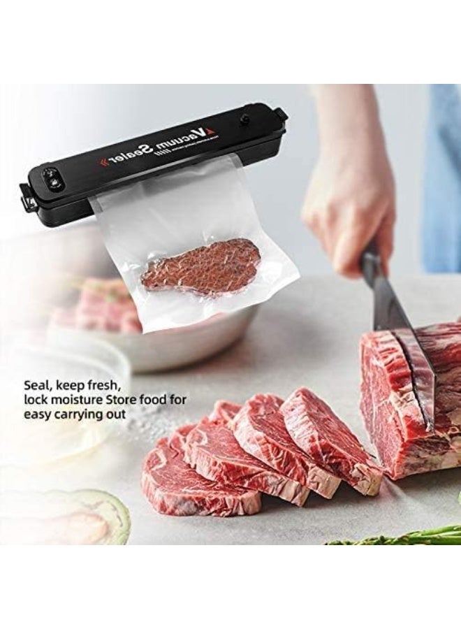 Hands-Free Vacuum Food Sealer for Food Preservation, Smart One-Touch Food Sealer, LED Indicator Light, Easy to Clean, 5 Vacuum Bags Included - Vacuum Sealer - Product Sealer and Food Preserver - Food Vacuum Packer and Sealer - Food Vacuum Sealer and Sealer - Thermal Food Bag Sealer - Image 5