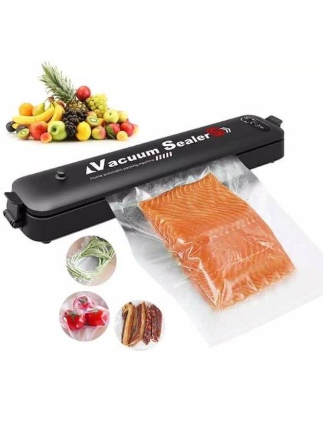 Hands-Free Vacuum Food Sealer for Food Preservation, Smart One-Touch Food Sealer, LED Indicator Light, Easy to Clean, 5 Vacuum Bags Included - Vacuum Sealer - Product Sealer and Food Preserver - Food Vacuum Packer and Sealer - Food Vacuum Sealer and Sealer - Thermal Food Bag Sealer - Image 1