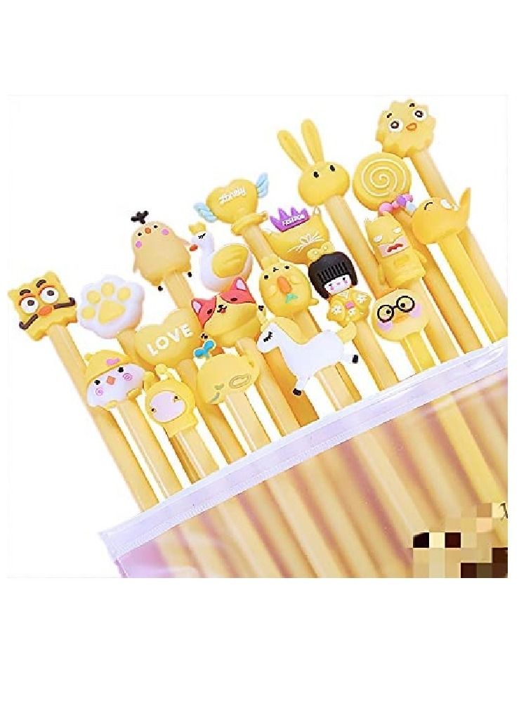 أقلام حبر من الجل الكرتوني من Cutiecute مكونة من 20 عبوة من أقلام الكتابة بأسلوب متنوع من أجل هدايا عيد الميلاد كيدوس هدية المدرسة أقلام المرح للفتيات - Image 1