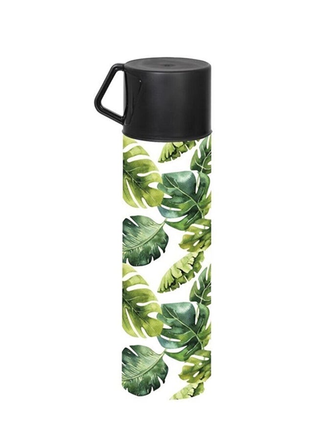 HEREVIN - Decorated Vacuum Flask With Mug-Leaf Assorted shapes may vary - Image 1