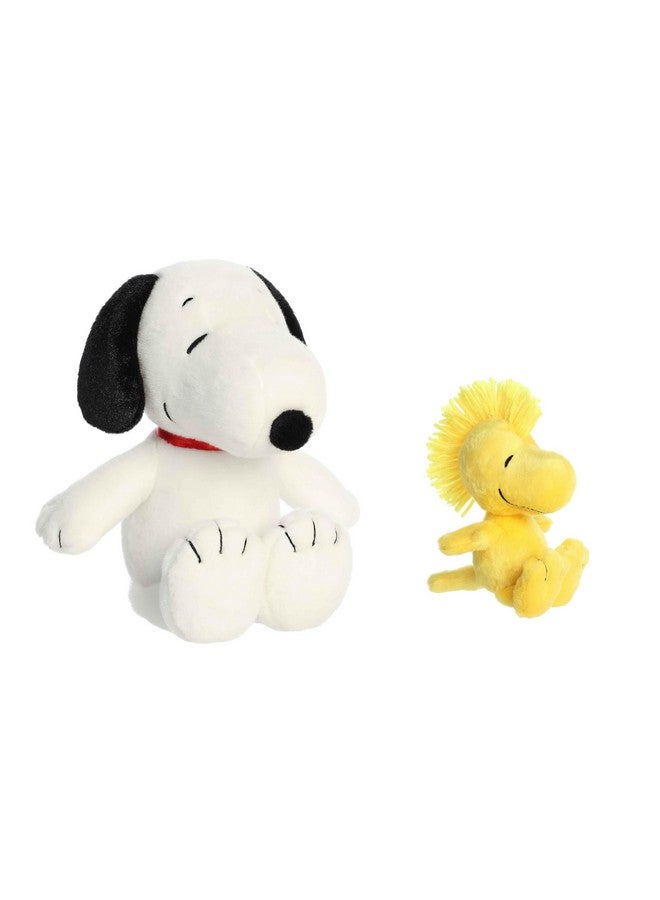 Aurora Peanuts Floppy Legs Plush Bundle, 12" Snoopy and 6.5" Woodstock - Image 1