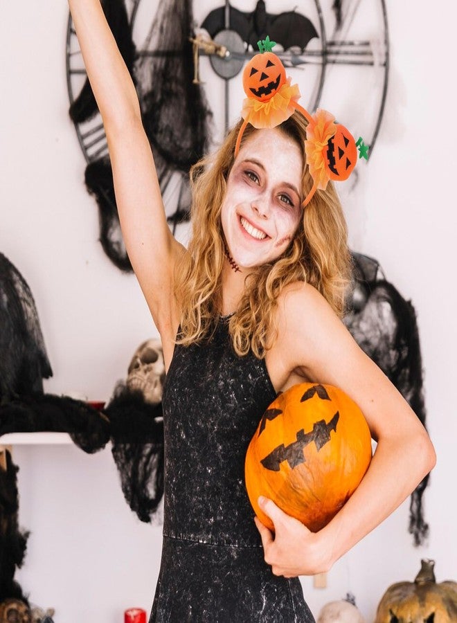 ZEYER Cute Pumpkin Halloween Headband for Women Exquisite Pumpkin Hair Accessories Shiny Pumpkin Halloween Costume Party Supplies Head Bands 1PCS - Image 3