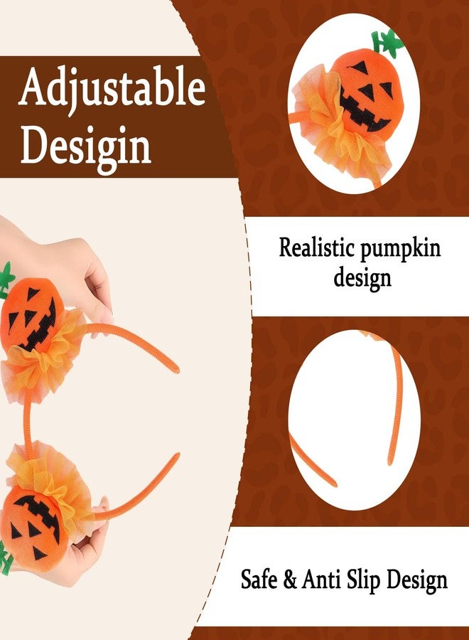 ZEYER Cute Pumpkin Halloween Headband for Women Exquisite Pumpkin Hair Accessories Shiny Pumpkin Halloween Costume Party Supplies Head Bands 1PCS - Image 2