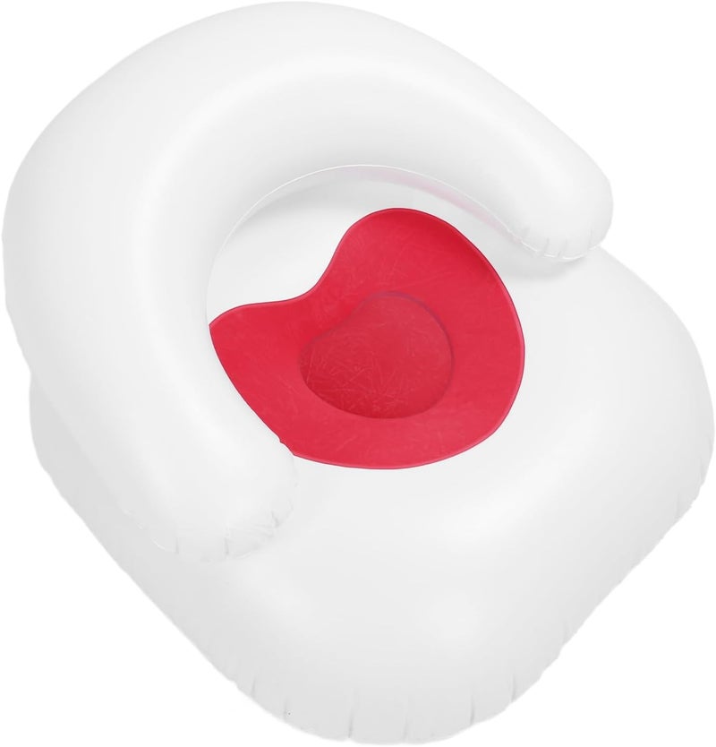 SUNGOOYUE Cute Heart Shaped Inflatable Sofa Chair with Backrest Design for Living Room Bedroom, Lightweight and Portable for Leisure Time, 91x91x50cm (Red) - Image 4