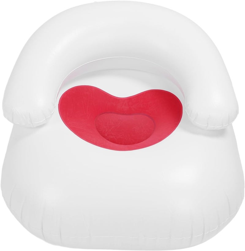 SUNGOOYUE Cute Heart Shaped Inflatable Sofa Chair with Backrest Design for Living Room Bedroom, Lightweight and Portable for Leisure Time, 91x91x50cm (Red) - Image 5