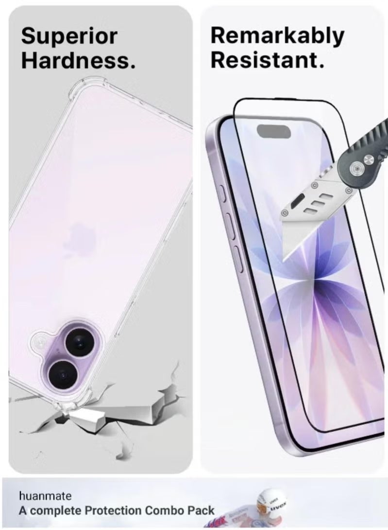 TIGER iPhone 17 Clear Case with Screen Protector & Camera Lens Protector | Full Coverage Shockproof Transparent Cover | Anti-Yellowing Protective Case for iPhone 17 6.3-inch | Slim, Lightweight, Scratch-Resistant Back Case for Everyday Protection - Image 5