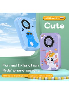 Generic A20 Children's Mobile Phone Camera Can Take Pictures And Video Educational Children's Gift Toys Students Digital Camera-Body Color:Monster Blue  - Image 2
