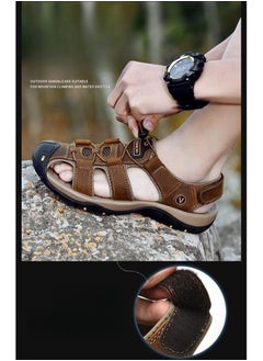 FASHION Beach shoes, hollow breathable sandals, outdoor non-slip toe caps  - Image 5