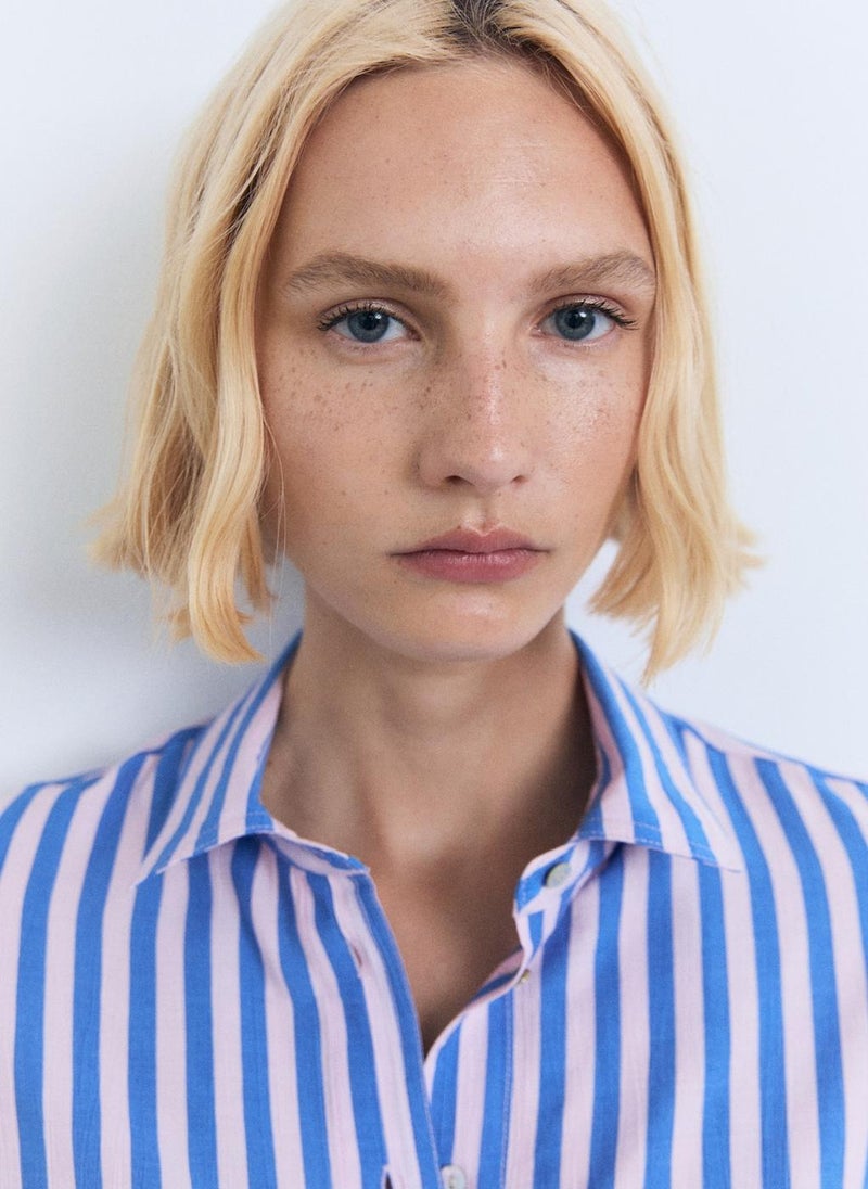 MANGO Short Sleeve Striped Shirt  - Image 3
