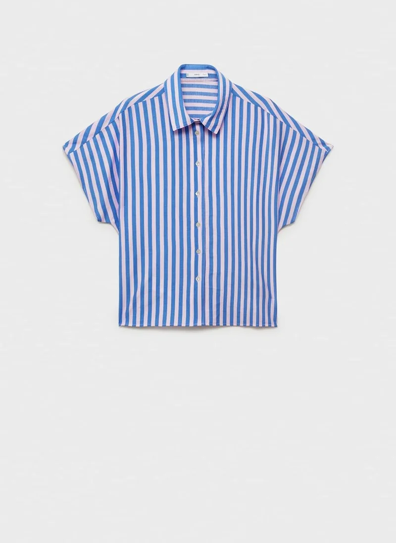 Mango  Short Sleeve Striped Shirt for Women | Best Price UAE