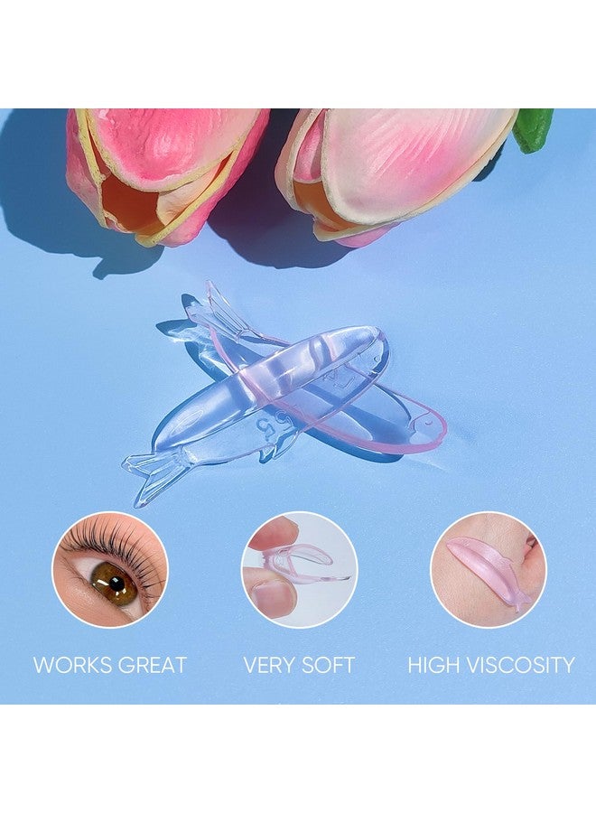 پيرمانيا وسادات رفع الرموش، جديدة ذاتية اللصق فائقة النعومة، 10 قطع/5 أحجام، قضبان رفع الرموش على شكل سمكة، أداة تجعيد الرموش القصوى القابلة لإعادة الاستخدام - Image 2