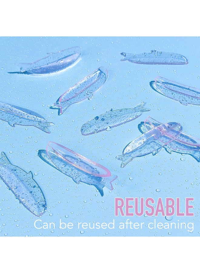 پيرمانيا وسادات رفع الرموش، جديدة ذاتية اللصق فائقة النعومة، 10 قطع/5 أحجام، قضبان رفع الرموش على شكل سمكة، أداة تجعيد الرموش القصوى القابلة لإعادة الاستخدام - Image 3