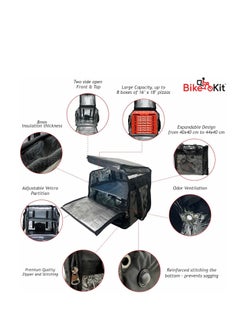 Bike Kit Bike Kit Food Delivery Bag for Bike – High Capacity, Insulated Bag for Restaurants, Motorcycle, and Delivery Services (40 * 40cm)  - Image 4
