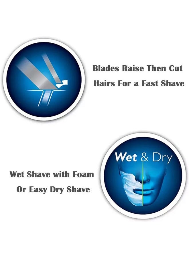 Suleto HQ8 Replacement Heads for Philips Norelco Aquatec Shavers, Razor Blades Compatible with Shavers PT720 AT880 AT810 and OEM Upgraded, 3-Pack & Brush - Image 4