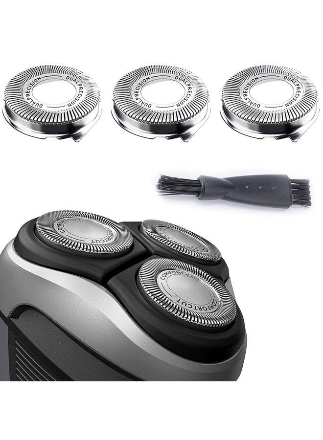 Suleto HQ8 Replacement Heads for Philips Norelco Aquatec Shavers, Razor Blades Compatible with Shavers PT720 AT880 AT810 and OEM Upgraded, 3-Pack & Brush - Image 1