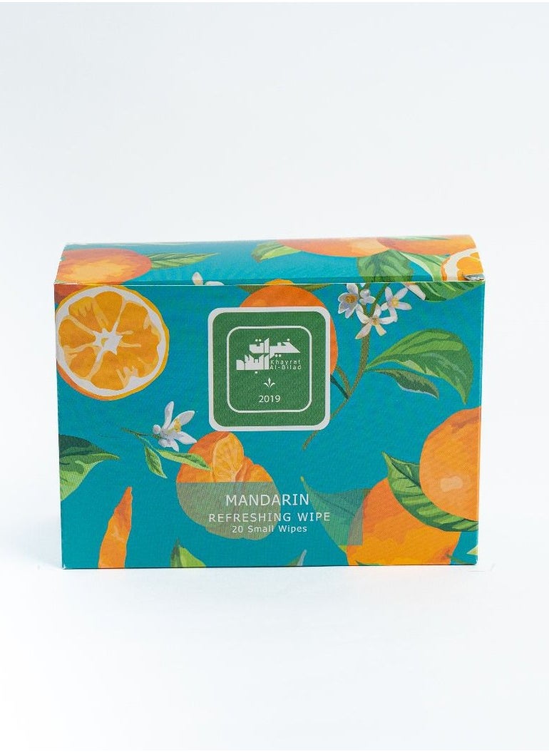 Generic Refreshing Antibacterial Wet Wipes with Scent ( MANDARIN ) - 20 Wipes  - Image 1