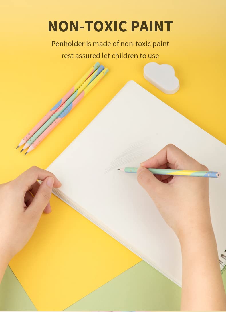 Deli deli Hb Wood Free WritingDrawingSketching Pencil With EraserStrong Triangular Grip Pencils For BeginnersStudentsStationary ItemPreSharpened PencilsBest Gift For KidsPack Of 12Black Multi - Image 3