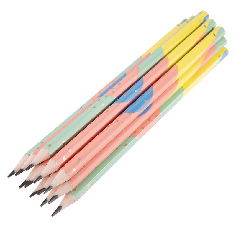 Deli deli Hb Wood Free WritingDrawingSketching Pencil With EraserStrong Triangular Grip Pencils For BeginnersStudentsStationary ItemPreSharpened PencilsBest Gift For KidsPack Of 12Black Multi - Image 1