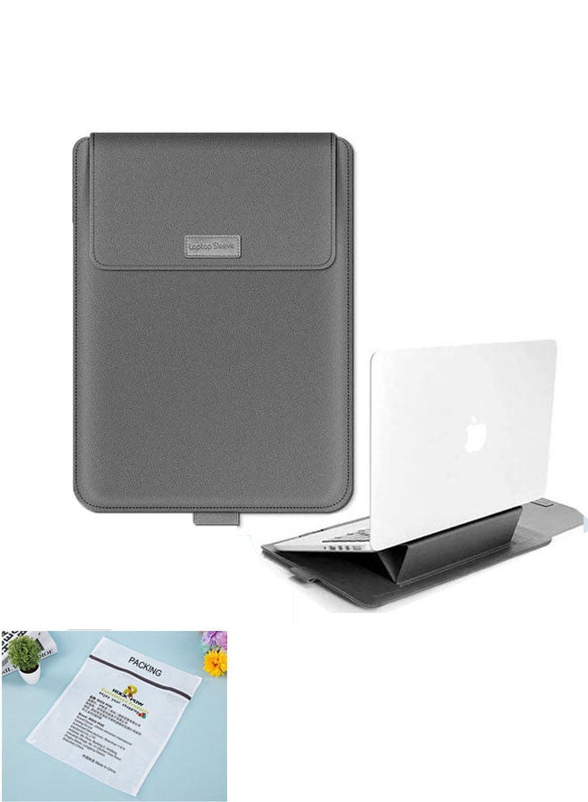 Rock Pow Laptop Bag/Sleeve Case (13/14-Inches) Compatible With 3in1(Laptop Stand,Mouse pad) MacBook Pro Notebook Grey - Image 1