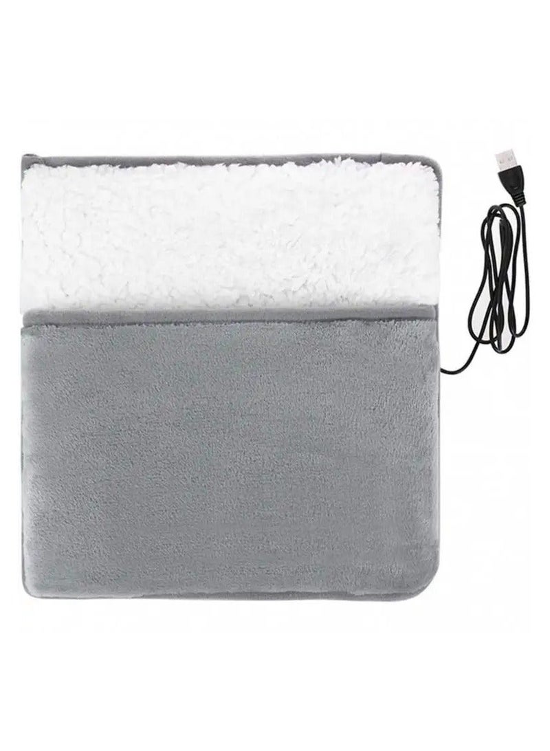 ABJ USB Electric Heating Pad Foot Massager - Portable Ultra Soft Flannel, Auto Off Functionality, Electric Foot Warmer for Men and Women, Reduces Pain, Washable Household Essential - Image 2