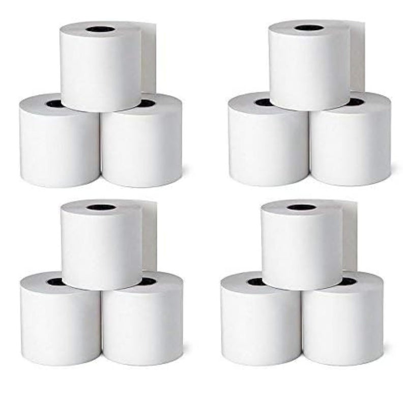1Intheoffice Adding Machine  Register  And Calculator Rolls 2 1/4"" X 130' 1-Ply  12/Pack (130') - Image 1