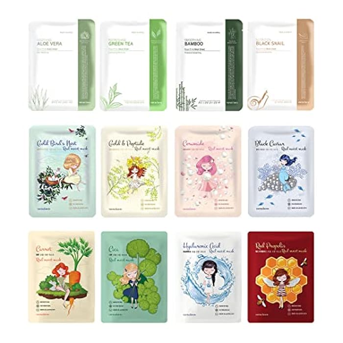 Veraclara] Facial Face Mask | Korean Skin Care Mask… (32-REAL-COMBO-A) - Image 1