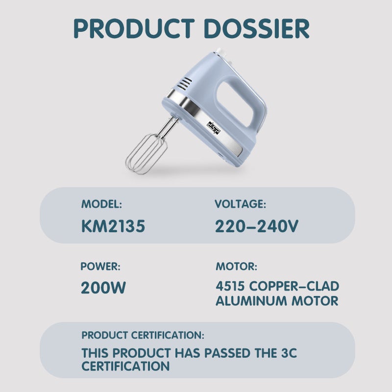 Dsp/Dansong Household Electric Handheld Egg Beater Small Cream Stirring Stick Egg Beater Cake Machine Km2135 - Image 4