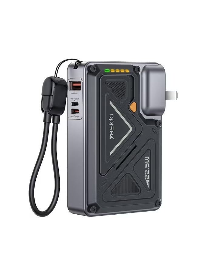Yesido 10000mAh 22.5W Fast Charging AC+DC Dual-mode Wireless Charging Power Bank YP8910000mAh 22.5W Fast Charging AC+DC Dual-mode Wireless Charging Power Bank YP89 - Image 2