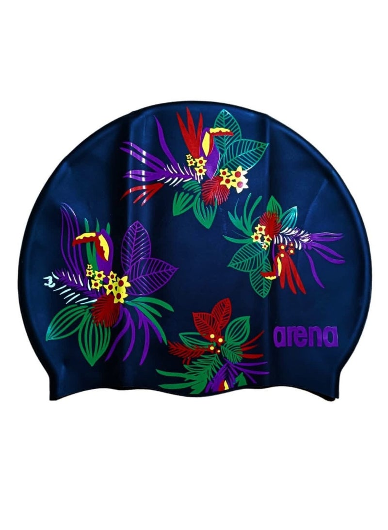 أرينا بونيه سباحة Arena سيليكون حريمي بتصميم زهور – لون كحلي - Image 2