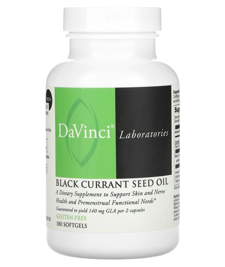 DaVinci Laboratories Black Currant Seed Oil 180 Softgels (500 mg per Softgel)