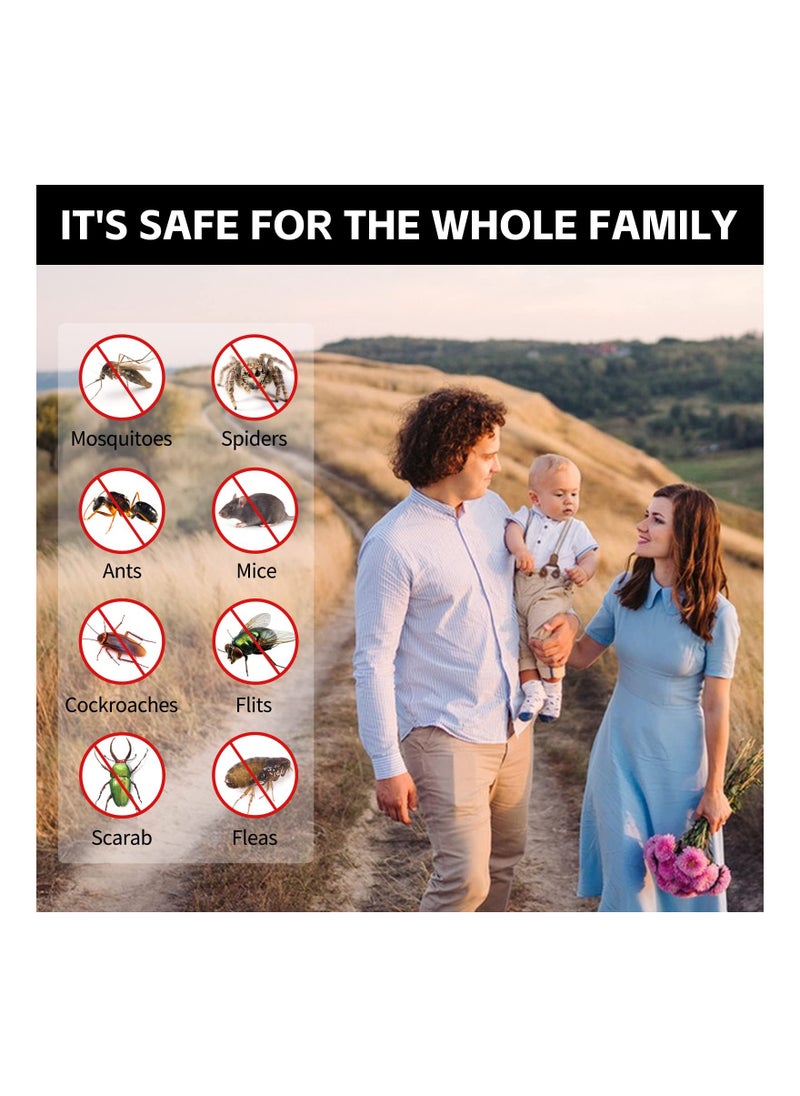 Portable Ultrasonic Pest Repeller for Indoor & Outdoor Use, Effective Mosquito and Bug Control, Safe for Babies, Rodent Deterrent, Smart Insect Repellent (White)