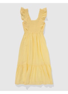 Aerie Aerie Smocked Ruffle Midi Dress  - Image 1