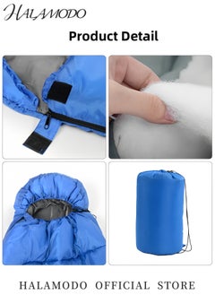 Generic Sleeping Bag Lightweight 3 Season Weather Sleep Bags Microfiber Filled Waterproof Indoor & Outdoor Sleeping Bag with Zippers & Pouch for Hiking & Camping & Traveling & Mountaineering  - Image 2