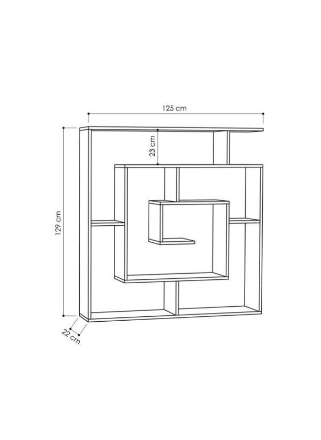 Mourah Home - Labirent Bookcase - Light Mocha - 2 Years Warranty - Image 1