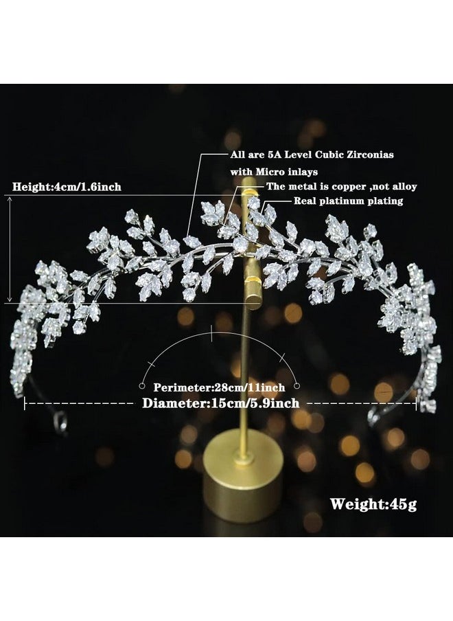 Jorsnovs - Fashion Bridal Headpieces For Wedding Bride Hair Accessories Cubic Zirconia Headbands For Women Cz Birthday Gifts - Image 1