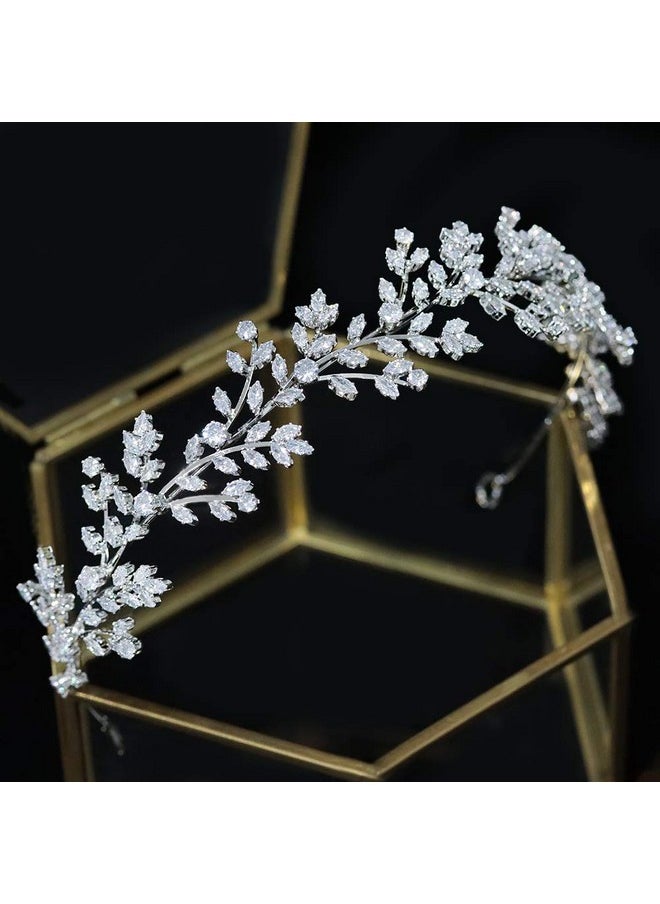 Jorsnovs - Fashion Bridal Headpieces For Wedding Bride Hair Accessories Cubic Zirconia Headbands For Women Cz Birthday Gifts - Image 1