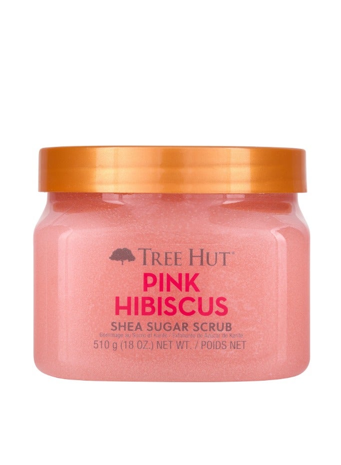 تري هت مقشر السكر وزبدة الشيا من تري هت باللون الوردي مع الكركديه 510 جرام