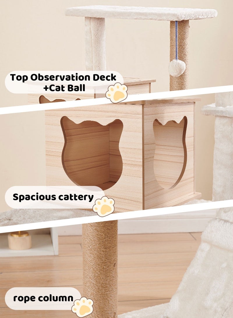 كيدل شجرة القط برج القط الخدش مع لعبة القط - Image 3