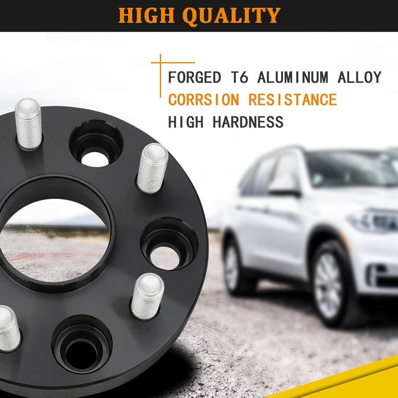 BRTEC 5x120mm Wheel Adapter 1" (25mm) Thick M14x1.5 Studs 64.1mm Bore Wheel Spacers - 2PCS - Image 4