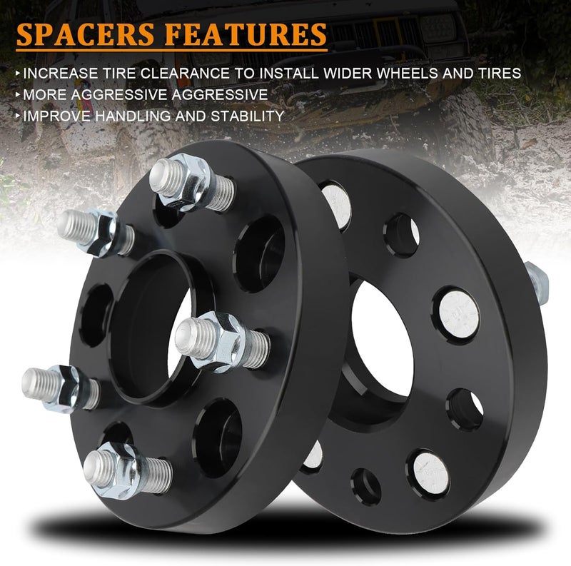 BRTEC 5x120mm Wheel Adapter 1" (25mm) Thick M14x1.5 Studs 64.1mm Bore Wheel Spacers - 2PCS - Image 5
