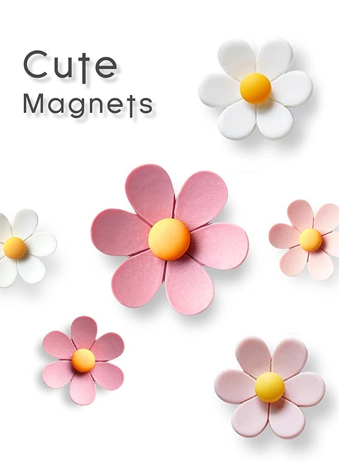 Sweet Life 15 pcs - Cute Flower Magnet, Girl Pink Magnet for Fridge and Locker, Whiteboard, and Decoration（15 pcs - Flower-Pink) - Image 3