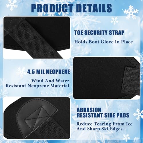 GJQ 2 Pairs - Ski Boot Covers, Ski Boot Covers for Warmth, Ski Boot Warmer, Ski Boot Cover for Keep Your Feet Dry and Warm, Winter Sport Accessory, Ski Present, Skiing Accessories for Skiers - Image 3