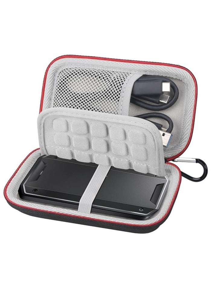 erorex Hard Drive Carrying Case for SanDisk Professional PRO-G40 SSD 1TB 2TB 4TB USB-C External Solid State Drives EVA Shockproof Water Repellent Storage Travel Bag, Black+Gray - Image 1