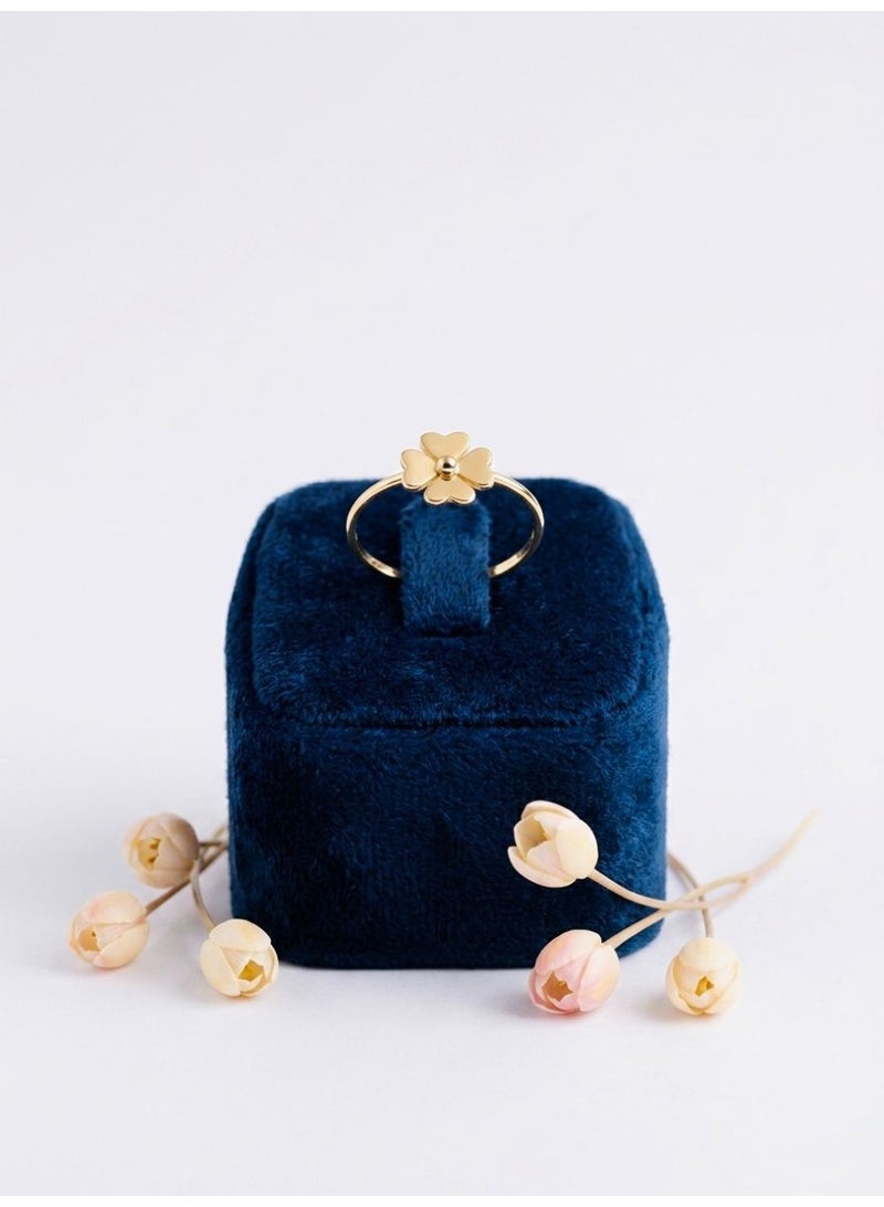 The Intermix Gems Gold Flower Motif Ring - Image 3