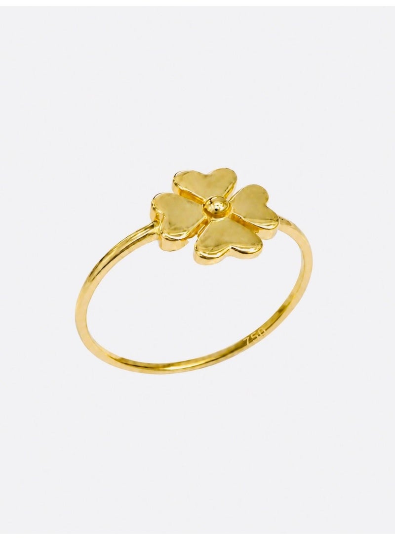 The Intermix Gems Gold Flower Motif Ring - Image 4