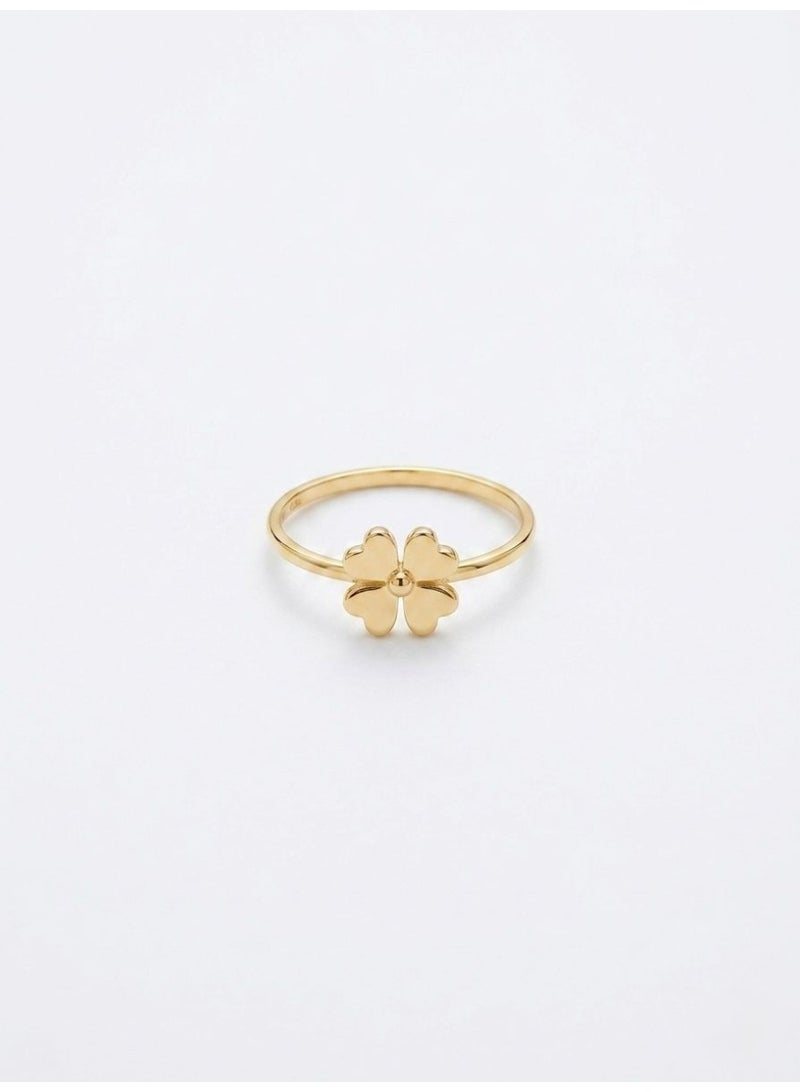 The Intermix Gems Gold Flower Motif Ring - Image 5