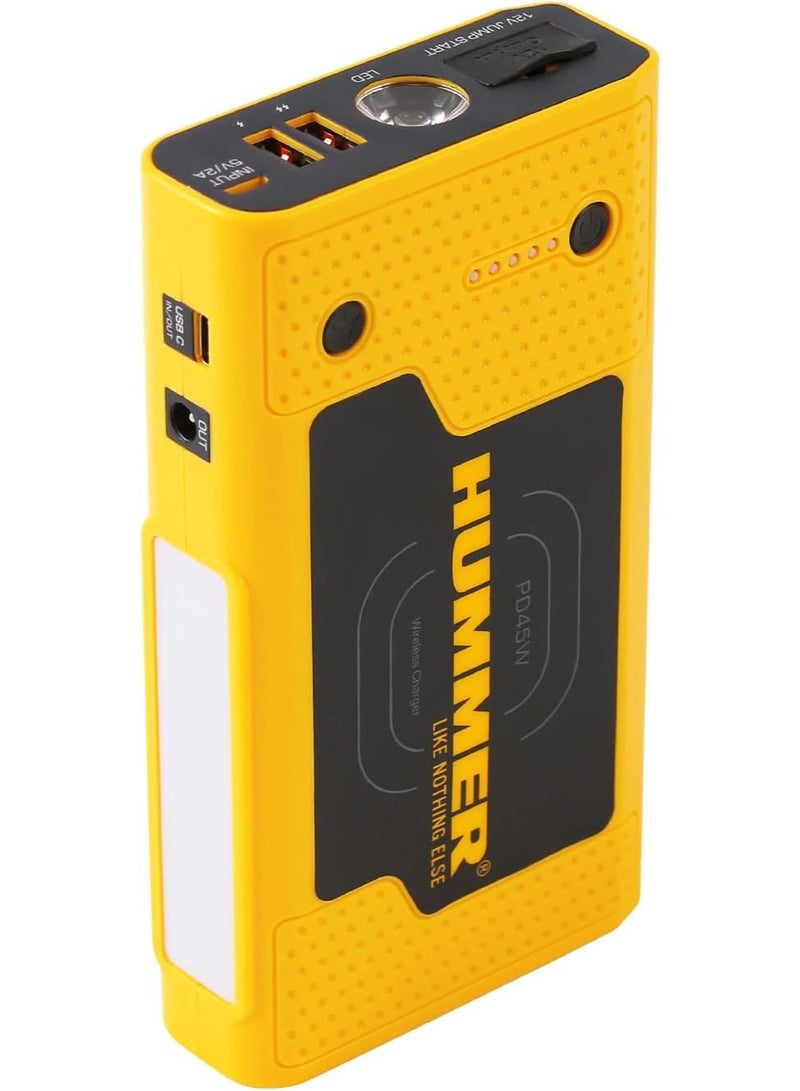 Hummer Battery Starter 12V / 2000 Amp / 10000 Ah Hummer HXPRO with Powerbank Function 37000 mWh and Wireless PD 45W Charging - Image 4