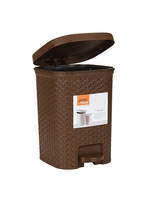 JAYPEE PLUS Jaypee Plus Dispose all Square Dustbin with Removable Plastic Bucket Garbage Bin Trash Can Pedal Waste Bin Square Shape Dustbin For Home Kitchen Bathroom Office 7 Litre Brown  - Image 3