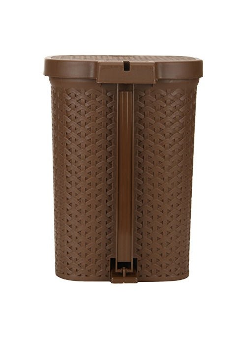 JAYPEE PLUS Jaypee Plus Dispose all Square Dustbin with Removable Plastic Bucket Garbage Bin Trash Can Pedal Waste Bin Square Shape Dustbin For Home Kitchen Bathroom Office 7 Litre Brown  - Image 2