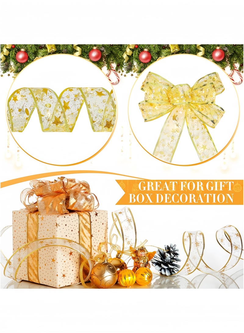 GGEROU أضواء شريط عيد الميلاد، 32.8 قدم/10 متر أضواء شريط لتزيين شجرة عيد الميلاد، زخارف أشرطة مزدوجة الطبقة من الأسلاك النحاسية، خيوط أضواء الجنية، ذهبية - Image 5